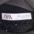 ザラ ZARA CROPPED KNIT SWEATER WITH PEARL BEADS レディース S