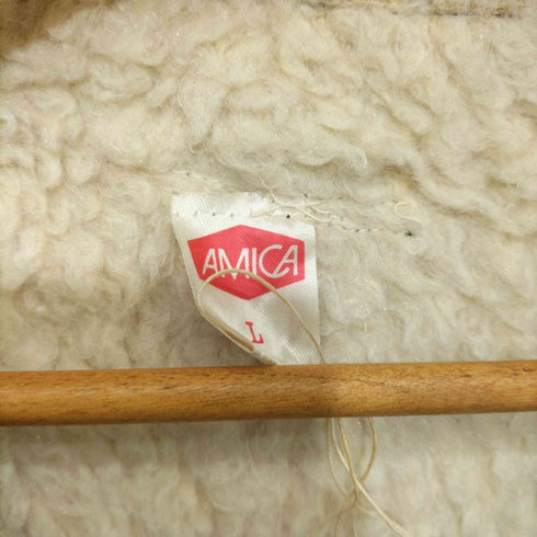 AMICA 内ボア フェイクレザーベスト メンズ import:L