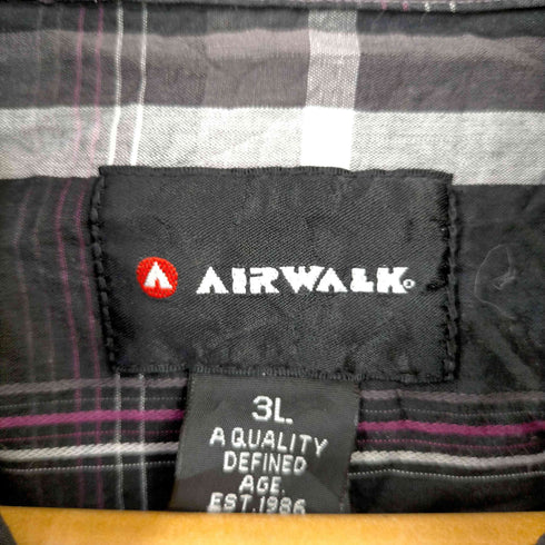エアウォーク AIR WALK チェック S/S シャツ メンズ 3L