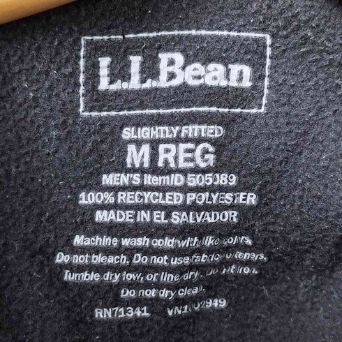 エルエルビーン L.L.Bean ワンポイント刺繍 ハーフジップ フリース プルオーバー ジャケット メンズ import:M