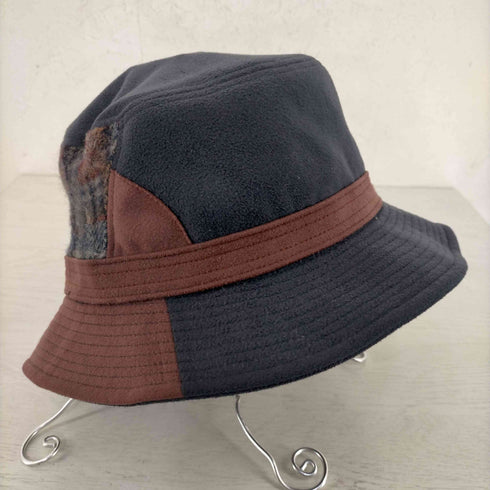 ボルサリーノ Borsalino 異素材切替 パッチワークバケットハット メンズ