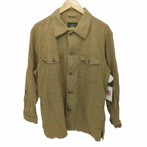 ザスコッチハウス The Scotch House チェック柄 オープンカラー ワークシャツ メンズ import:L