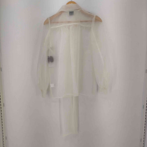 ユナイテッドアローズ UNITED ARROWS オーガンジー リボンボウタイ ブラウス レディース 38