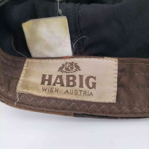 HABIG レザーパッチワーク パネルキャップ メンズ