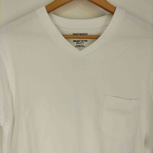 ビューティーアンドユースユナイテッドアローズ BEAUTY & YOUTH UNITED ARROWS BY STABLE オーガニックコットン 1ポケット Vネック Tシャツ メンズ JPN:L