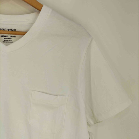 ビューティーアンドユースユナイテッドアローズ BEAUTY & YOUTH UNITED ARROWS BY STABLE オーガニックコットン 1ポケット Vネック Tシャツ メンズ JPN:L