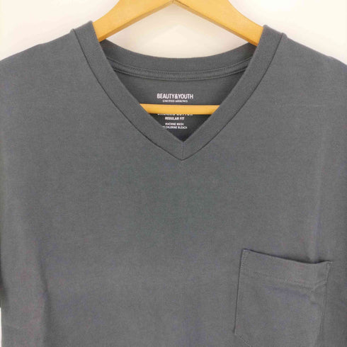 ビューティーアンドユースユナイテッドアローズ BEAUTY & YOUTH UNITED ARROWS BY STABLE オーガニックコットン 1ポケット Vネック Tシャツ メンズ JPN:L