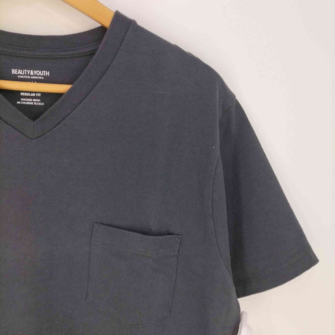 ビューティーアンドユースユナイテッドアローズ BEAUTY & YOUTH UNITED ARROWS BY STABLE オーガニックコットン 1ポケット Vネック Tシャツ メンズ JPN:L