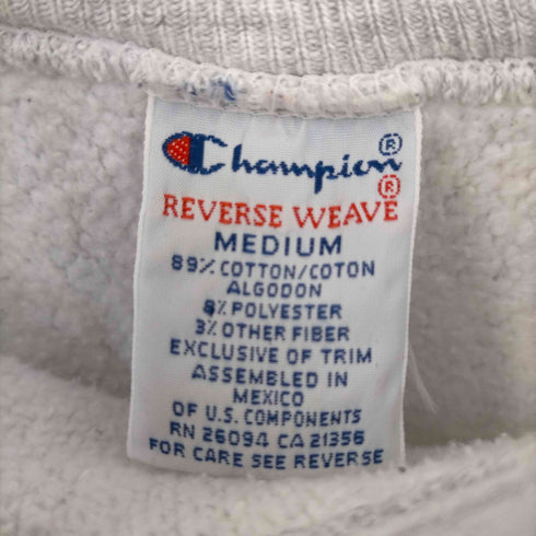 チャンピオン Champion 90S REVERSE WEAVE 刺繍タグ後期 メキシコ製 両面 カレッジプリント スウェット メンズ import:M