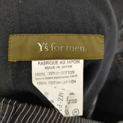 ワイズフォーメン Ys for men 90S ドロスト ピンストライプワイドパンツ メンズ