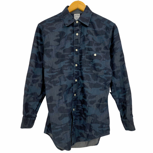 ブルックスブラザーズ 346 BROOKS BROTHERS フロントポケット迷彩長袖シャツ メンズ import:S