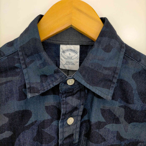 ブルックスブラザーズ 346 BROOKS BROTHERS フロントポケット迷彩長袖シャツ メンズ import:S