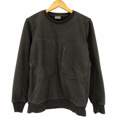 ディーゼル DIESEL S-GIRDUK フロントジップポケット クルーネックスウェット メンズ import:XS