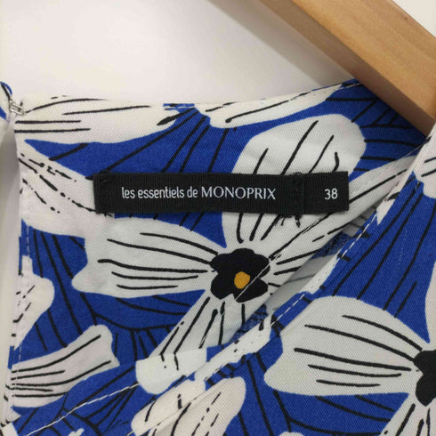 les essentiels de MONOPRIX 花柄 ノースリーブ レーヨンワンピース レディース 38