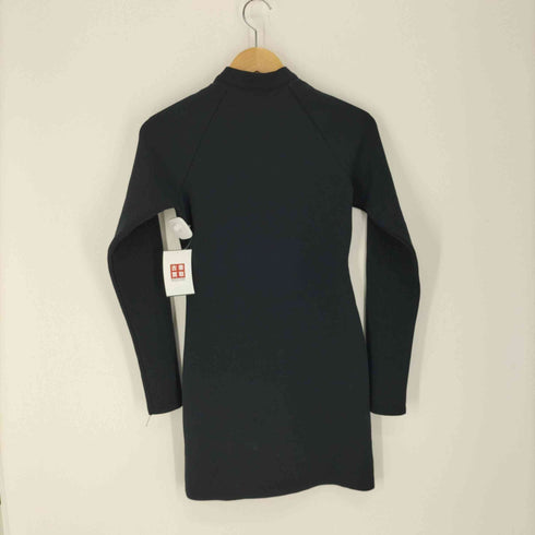 ナイキ NIKE Long-Sleeve Black Dress ロゴ プリント ハーフジップ ドレス ワンピース レディース import:S