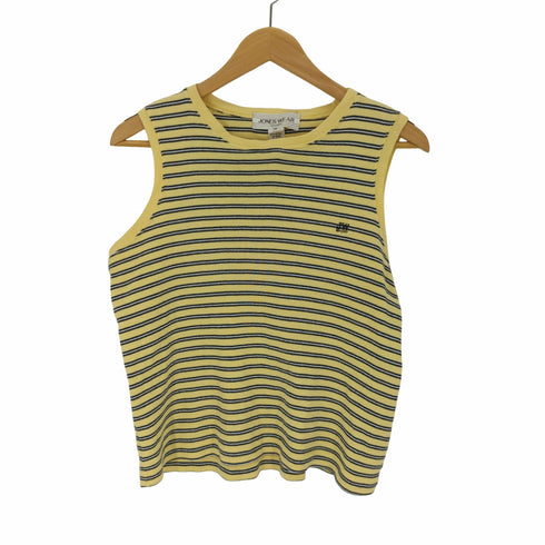 JONES WEAR SPORT 90S ワンポイント 刺繍 ボーダー タンクトップ レディース import:M