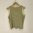 JONES WEAR SPORT 90S ワンポイント 刺繍 ボーダー タンクトップ レディース import:M