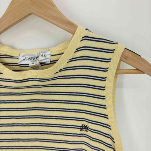 JONES WEAR SPORT 90S ワンポイント 刺繍 ボーダー タンクトップ レディース import:M