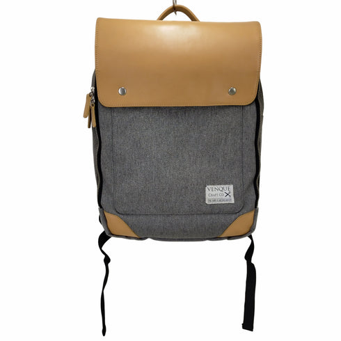 VENQUE FLAT SQUARE レザー切替バックパック メンズ