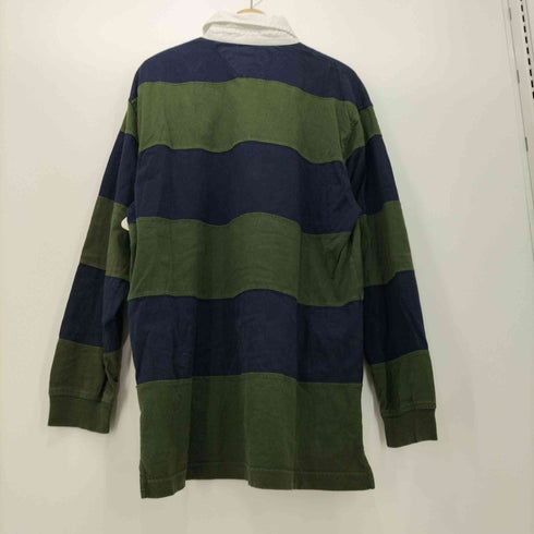 トミーヒルフィガー TOMMY HILFIGER 00S ロゴ刺繍 ラガーシャツ メンズ import:L