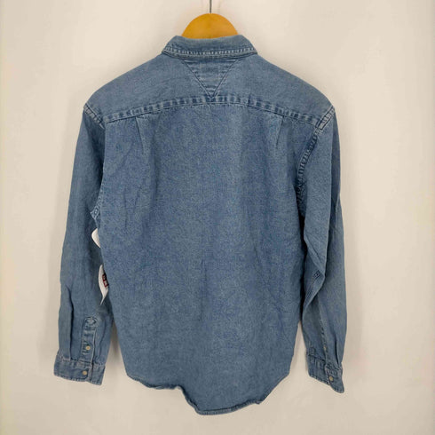 トミーヒルフィガー TOMMY HILFIGER 刺繍ロゴ ボタンダウン デニムシャツ メンズ L