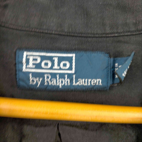 ポロバイラルフローレン Polo by RALPH LAUREN 90S ポニー刺繍 リネン オープンカラーシャツ メンズ import:L