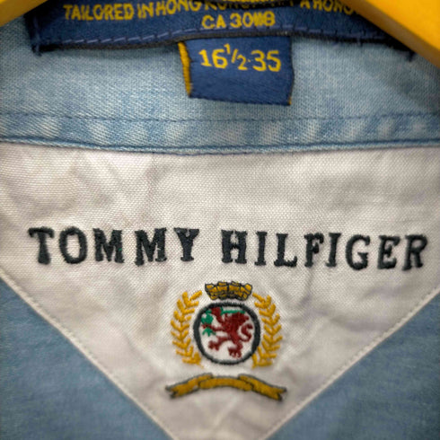 トミーヒルフィガー TOMMY HILFIGER 刺繍ロゴ ボタンダウン デニムシャツ メンズ 16 1/2