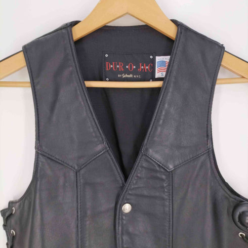 ショット Schott DUR-O-JAC USA製 400V サイドレースアップ レザーベスト メンズ import:S