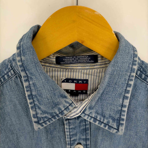トミーヒルフィガー TOMMY HILFIGER フラッグロゴ デニムシャツ メンズ M