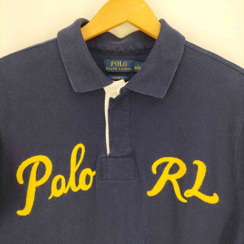 ポロラルフローレン POLO RALPH LAUREN CUSTOM FIT ロゴワッペン ナンバリング 67 ポロシャツ メンズ import:L