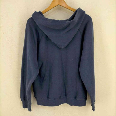 チャンピオン Champion 80s USA製 トリコタグ カレッジプリント ラバー パーカー ナス紺 メンズ import:L