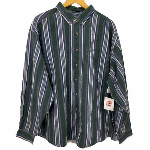 ルートロクジュウロク ROUTE66 ボタンダウン マルチカラーストライプシャツ メンズ 3XL