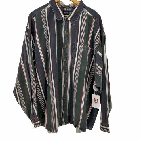 PRIVATE CLUB マルチカラーストライプシャツ メンズ 3XL