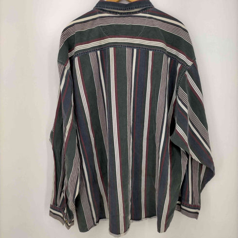 PRIVATE CLUB マルチカラーストライプシャツ メンズ 3XL