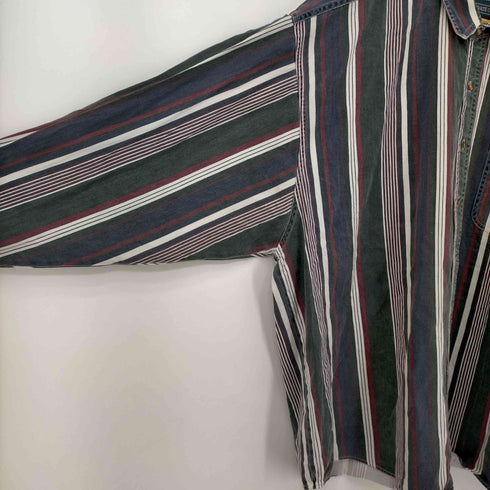 PRIVATE CLUB マルチカラーストライプシャツ メンズ 3XL