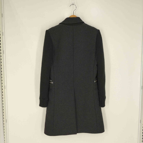 ディーゼル DIESEL 異素材切替 比翼ジップ ウールチェスターコート メンズ import:XS