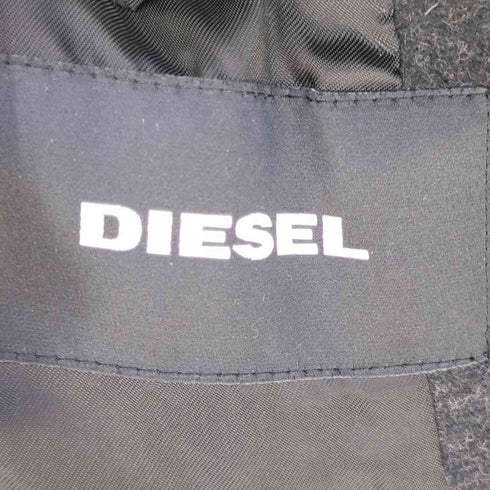 ディーゼル DIESEL 異素材切替 比翼ジップ ウールチェスターコート メンズ import:XS