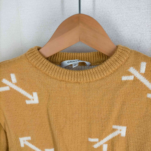 カルヴェン CARVEN 総柄ダブルフェイスニット レディース JPN:M