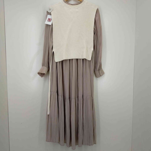 リリーブラウン Lily Brown ニットベストレイヤードワンピース レディース one