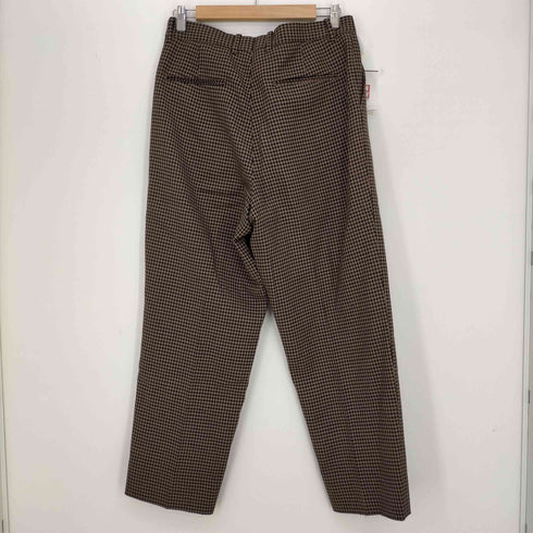 スティーブンアラン Steven Alan GINGHAM CHECK SUPER BAGGY TAPERED PANTS ギンガムチェック バギーテーパードパンツ メンズ JPN:L