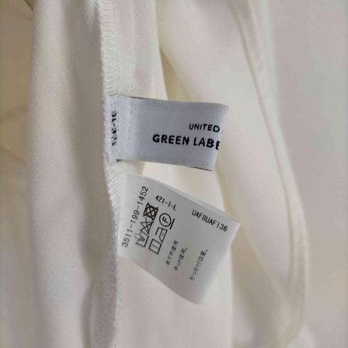 ユナイテッドアローズグリーンレーベルリラクシング UNITED ARROWS green label relaxing サテン スタンドカラー ギャザー ブラウス レディース FREE