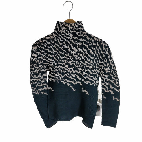 イッセイミヤケミー ISSEY MIYAKE me 18SS モックネック 総柄 カットソー レディース