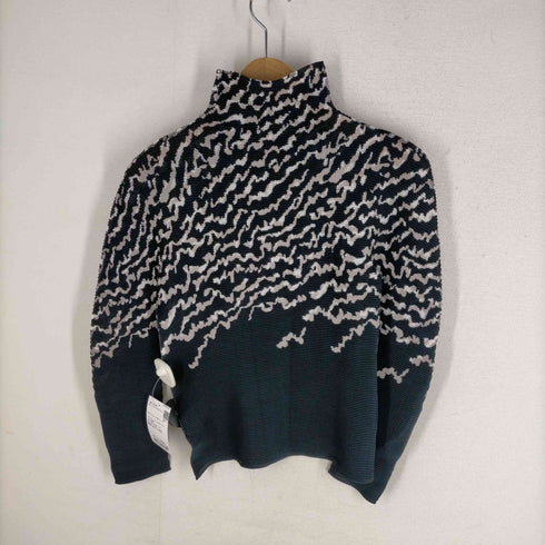 イッセイミヤケミー ISSEY MIYAKE me 18SS モックネック 総柄 カットソー レディース