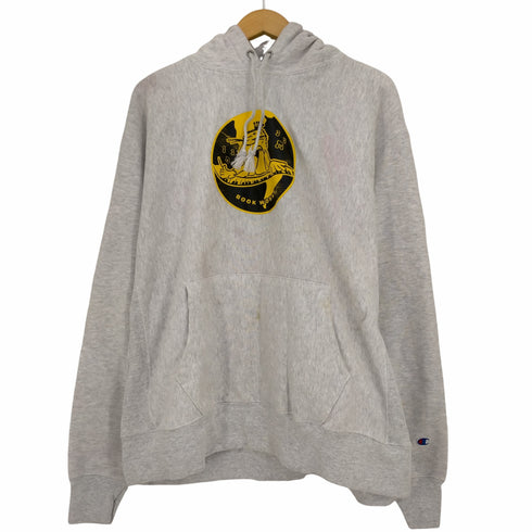 BOOK WORKS REVERSE WEAVE プロントプリントプルオーバーパーカー メンズ import:XL