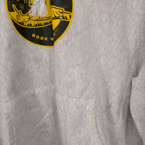 BOOK WORKS REVERSE WEAVE プロントプリントプルオーバーパーカー メンズ import:XL