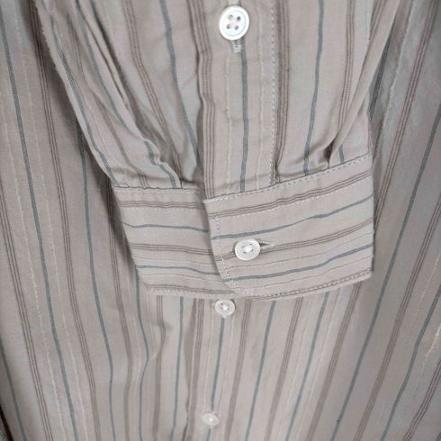 ユナイテッドアローズグリーンレーベルリラクシング UNITED ARROWS green label relaxing CM シェニール ストライプ ジャストルーズ バンドカラー 長袖 シャツ メンズ JPN:S