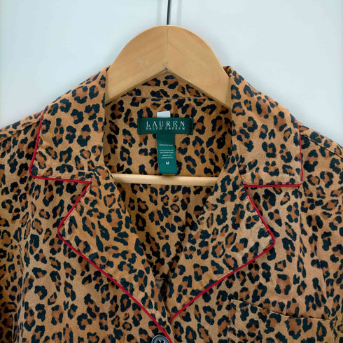ローレンラルフローレン LAUREN RALPH LAUREN レオパードパイピングシャツ レディース JPN:M