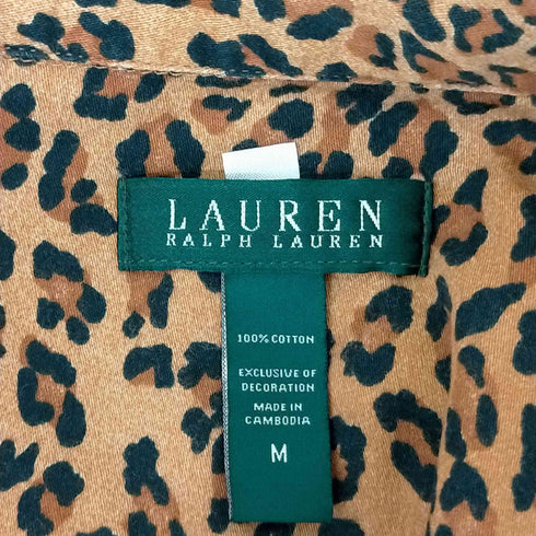ローレンラルフローレン LAUREN RALPH LAUREN レオパードパイピングシャツ レディース JPN:M