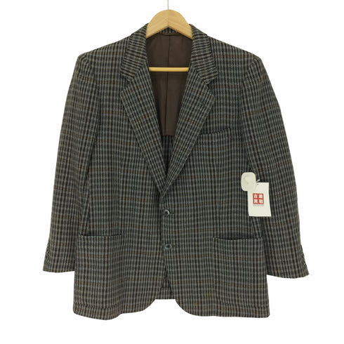 ピエールカルダン pierre cardin ガンクラブチェック 2B ウール テーラード ジャケット 背抜き メンズ 92AB4