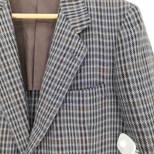 ピエールカルダン pierre cardin ガンクラブチェック 2B ウール テーラード ジャケット 背抜き メンズ 92AB4